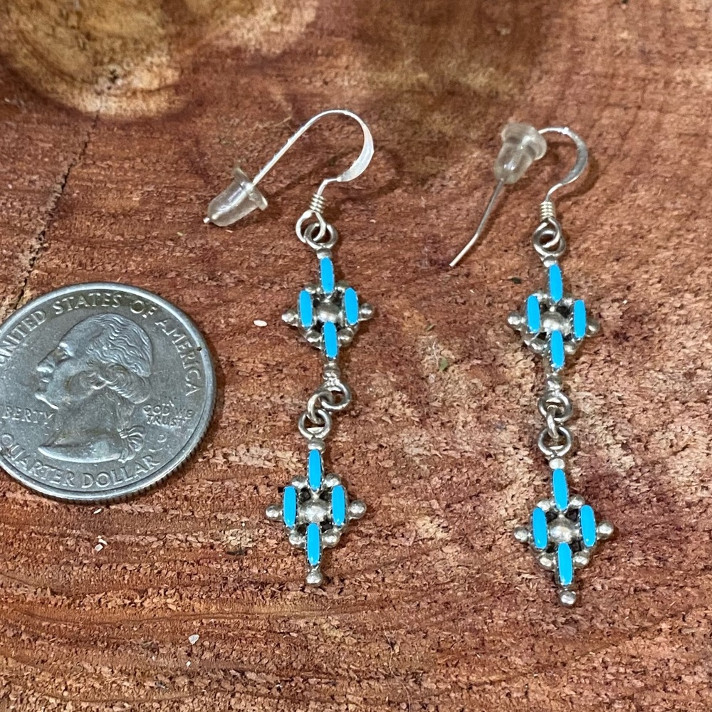 Turquoise and sterling earrings